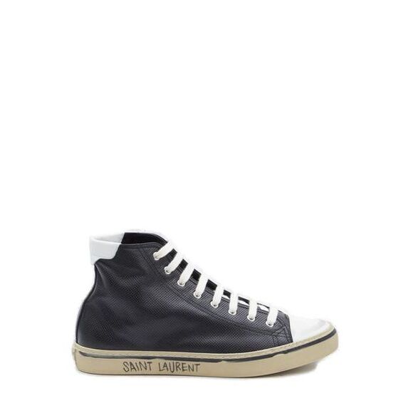 Men's Black Leather Lace-up Sneakers for Fall/Winter 2023 - Picture 1 of 4
